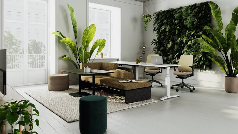 Biophilic Office Interior, How to Design a Trendy Office – Interior Designer’s Ideas, Archi-living.com
