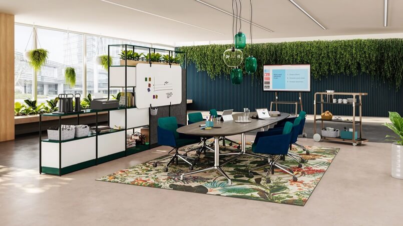 Biophilic Office Interior, Top Office Design Trends - How to Create a Trendy Office, Archi-living.com